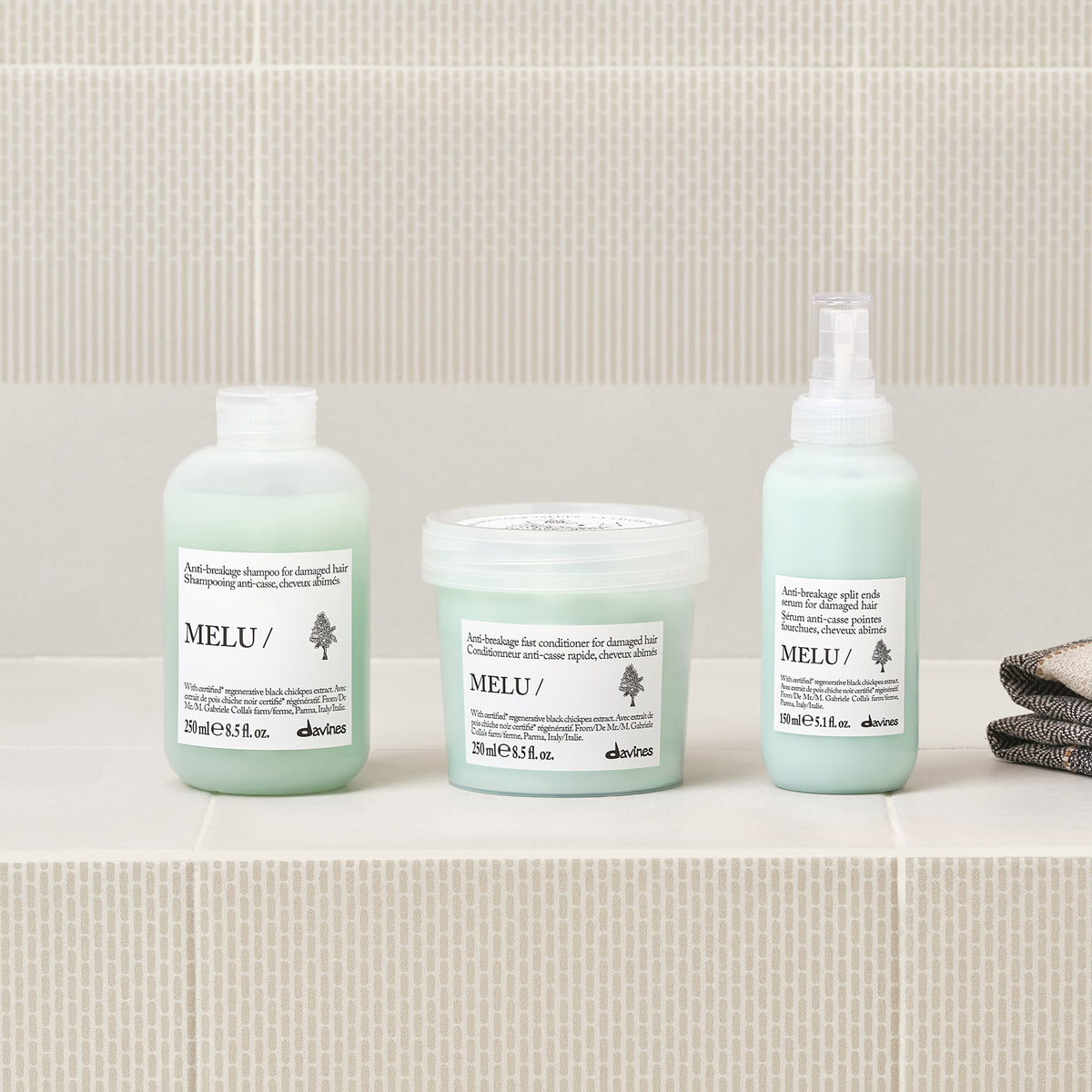 Davines Nederland MELU Conditioner - Snelwerkende conditioner tegen haarbreuk voor beschadigd haar.