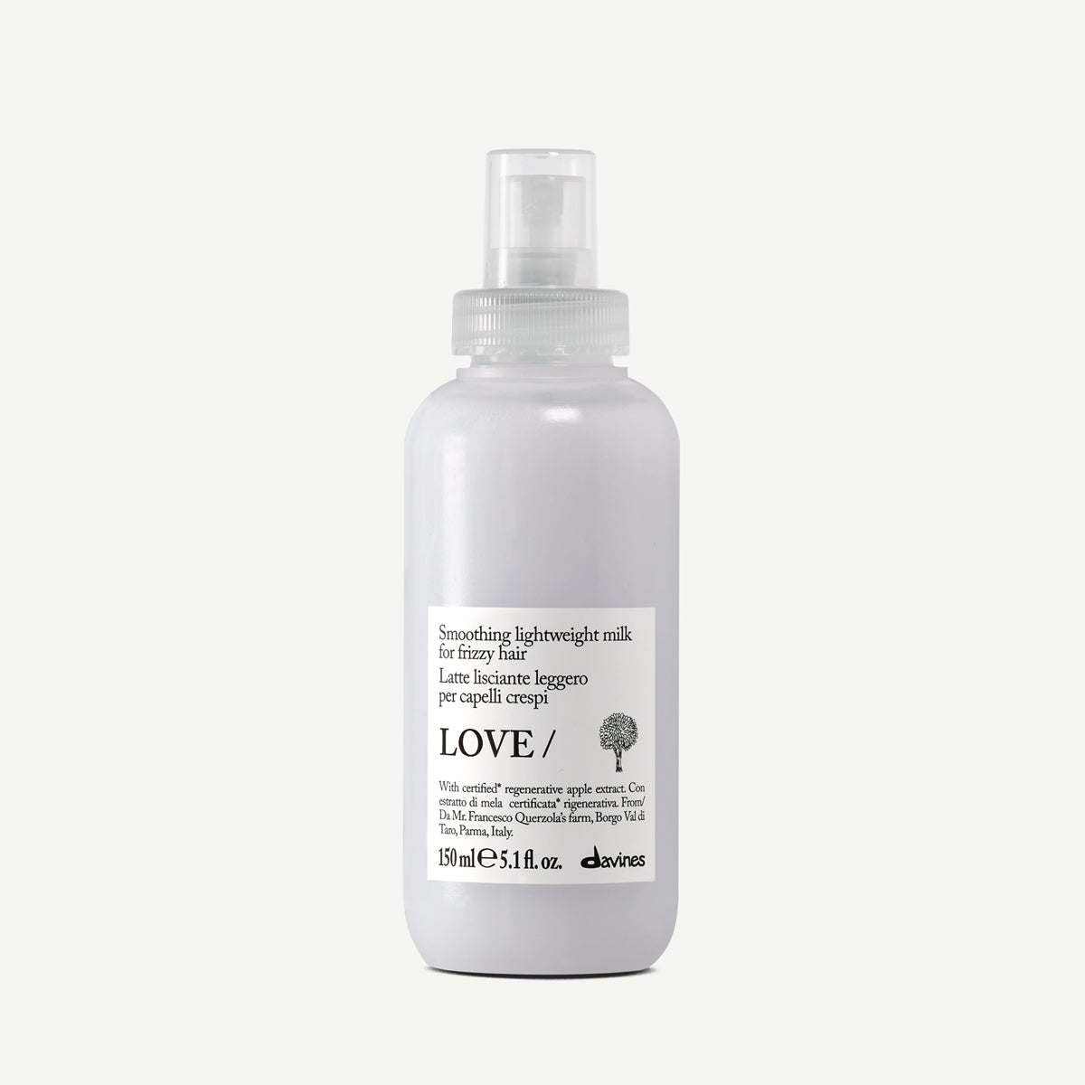 Davines Nederland LOVE SMOOTHING Lightweight Milk - Gladmakende, lichte milk voor pluizig haar.