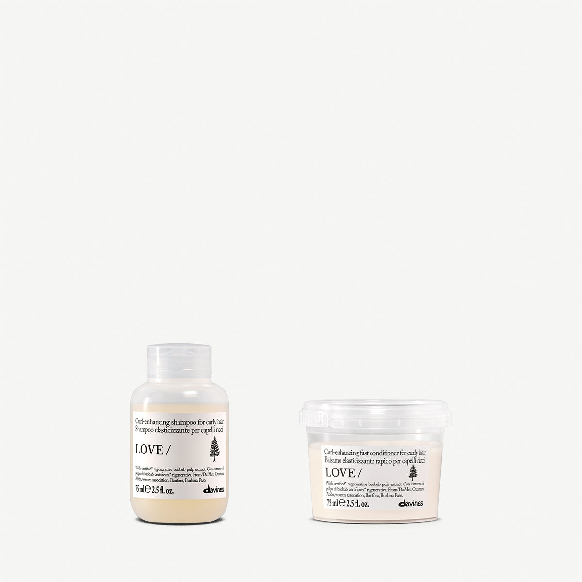 LOVE Curl Shampoo & Conditioner reisset 1 1 kitDavines