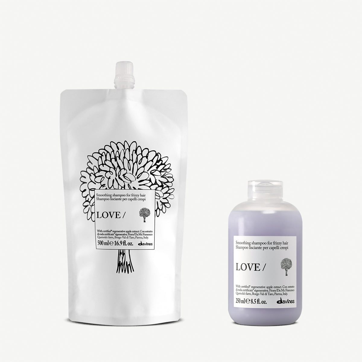 LOVE Smoothing shampoo refill duo 1 Davines