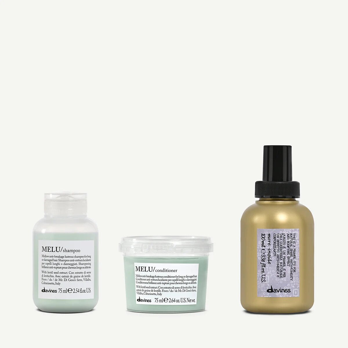 Trial set lang haar 1  3 pz.Davines