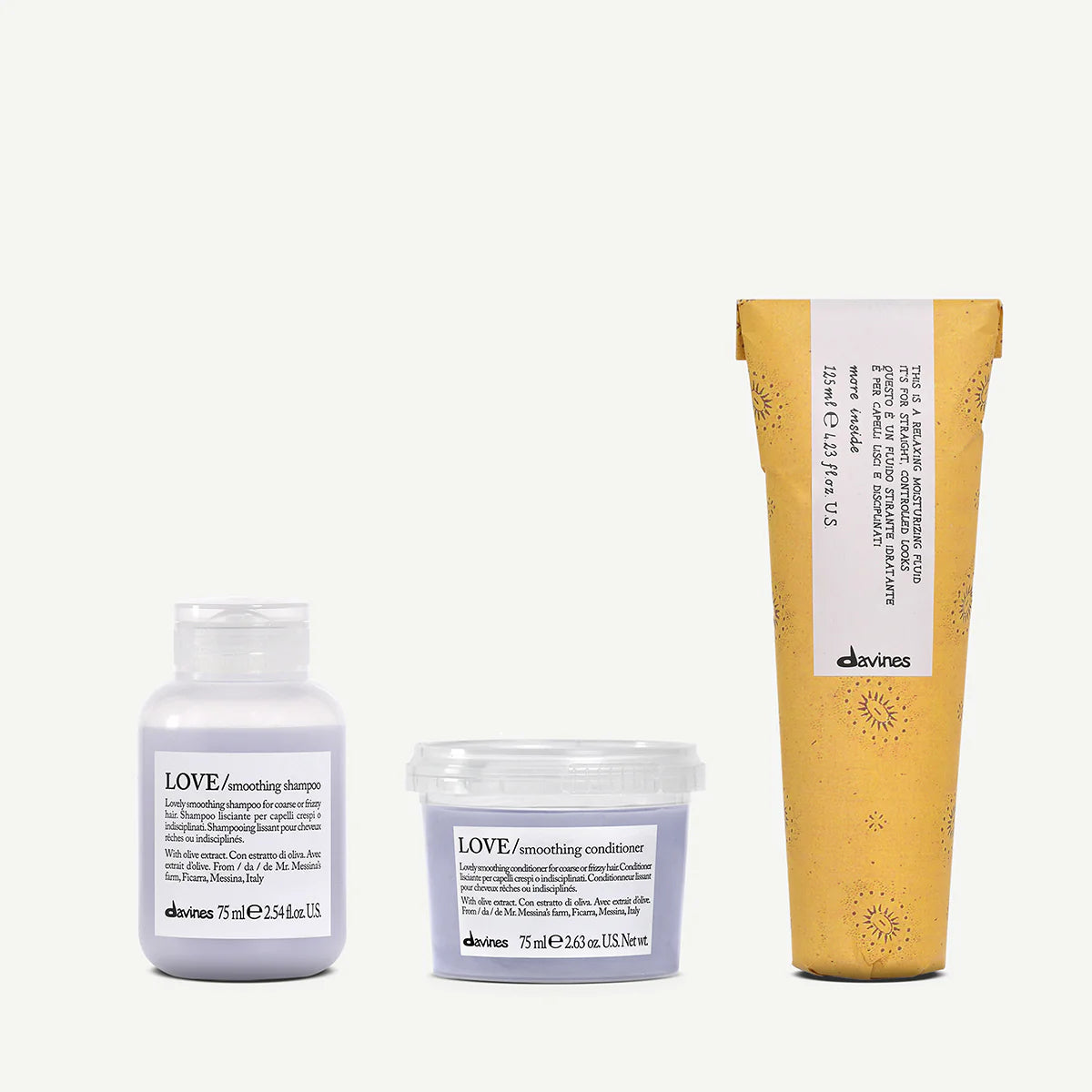 Trial set pluizig haar 1  3 pz.Davines