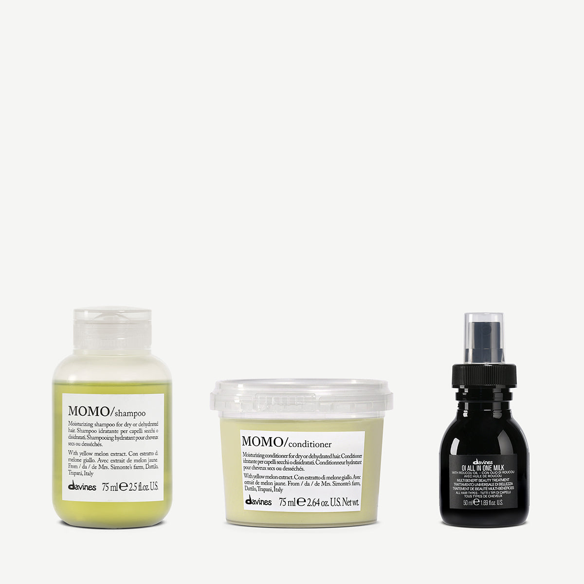 MOMO & OI travel set 1  3 pz.Davines