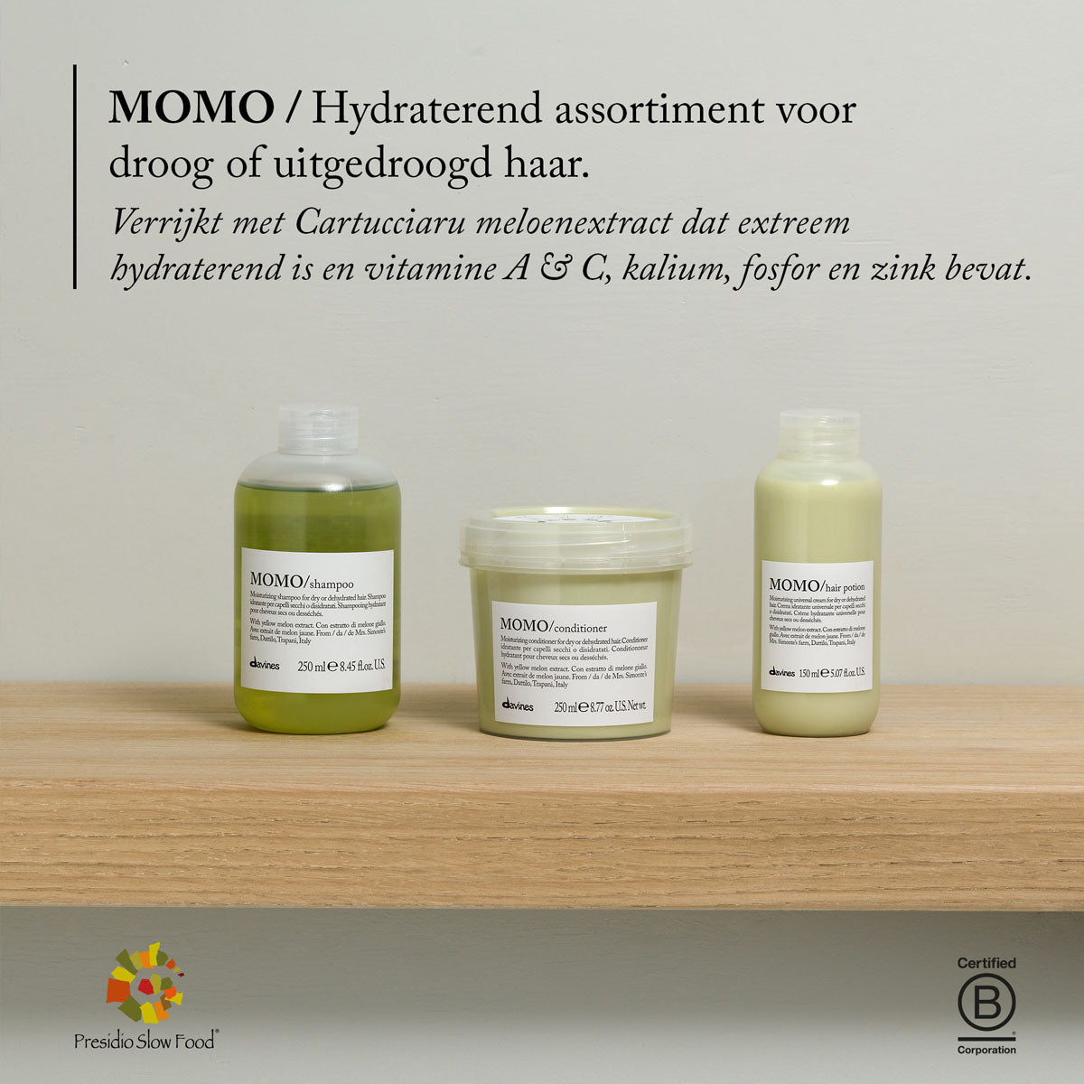 Davines Nederland MOMO Shampoo - Diep hydraterende shampoo voor droog en vochtarm haar.