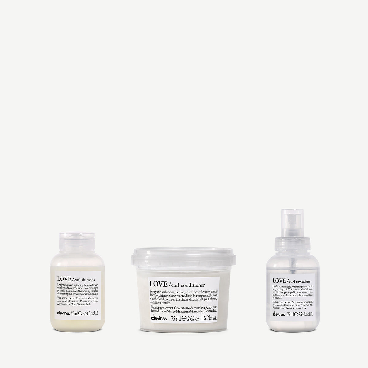 LOVE Curl revitalizer travel set 1  3 pz.Davines