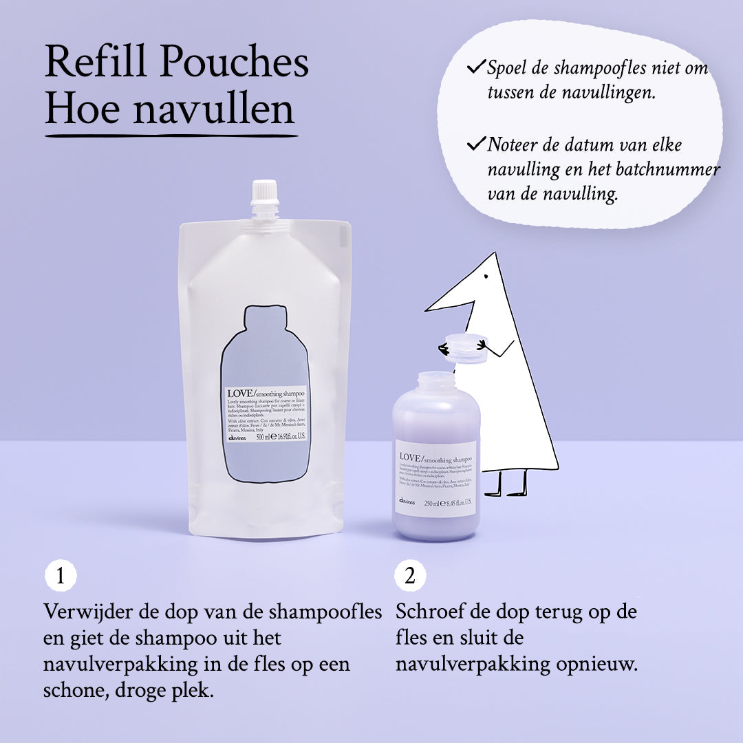 LOVE Smoothing Shampoo Refill 1 500 mlDavines