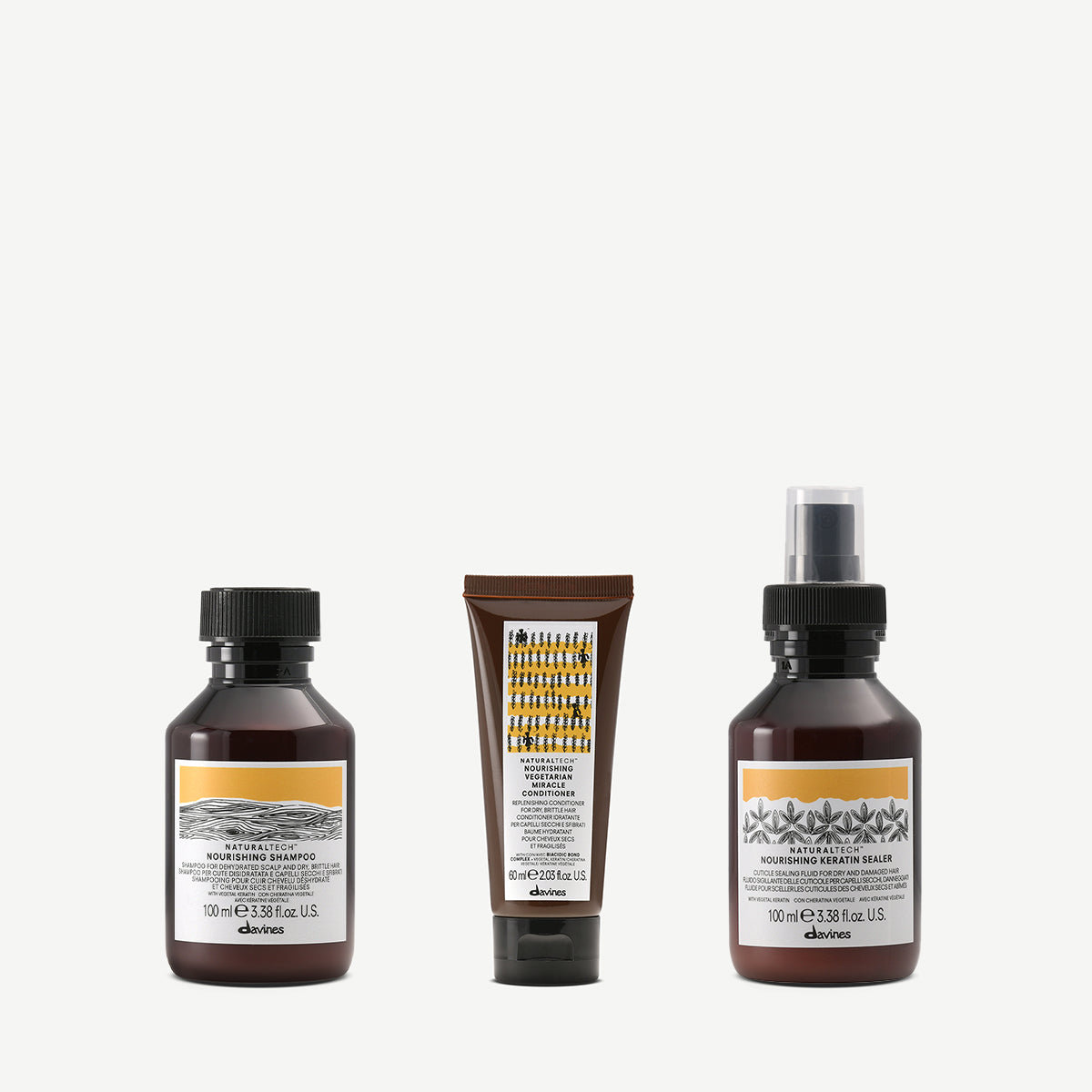 Nourishing travel trio set 1  4 pz.Davines