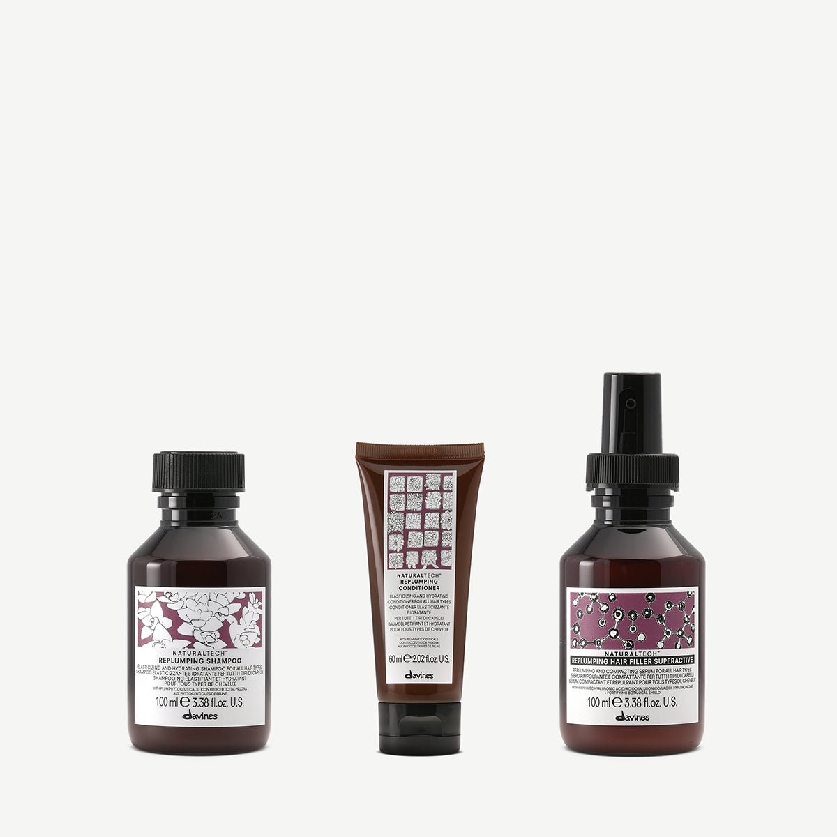 Replumping deluxe travel set 1  4 pz.Davines