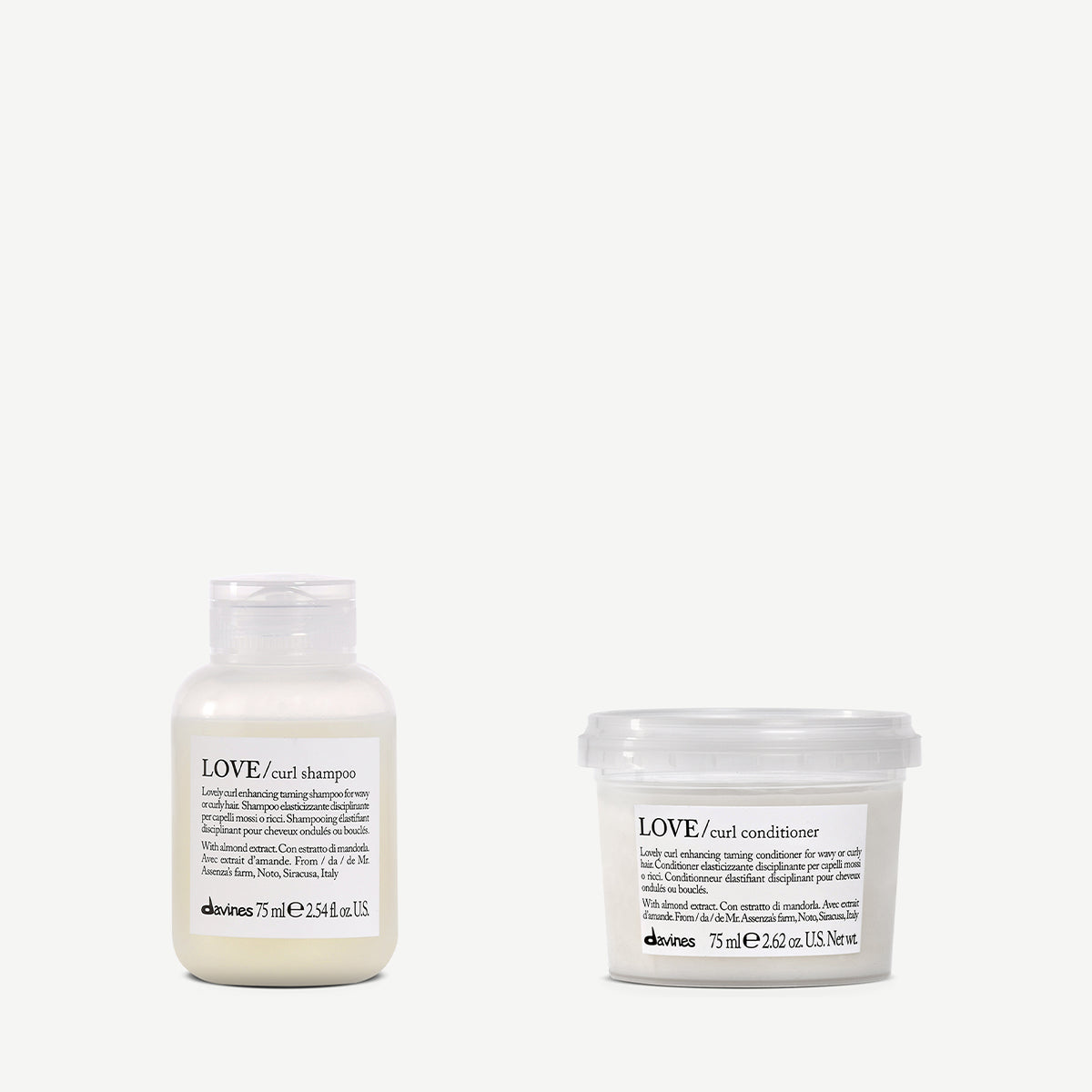 LOVE Curl Shampoo & Conditioner reisset 1  2 pz.Davines