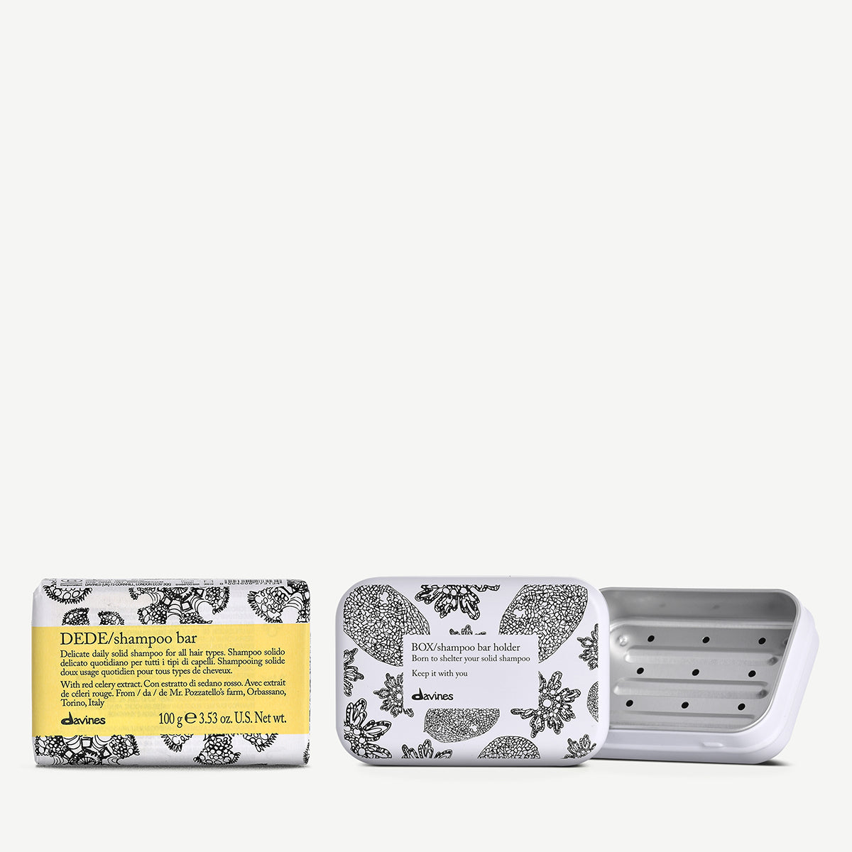 DEDE Shampoo Bar en Case set 1 2 pz.Davines