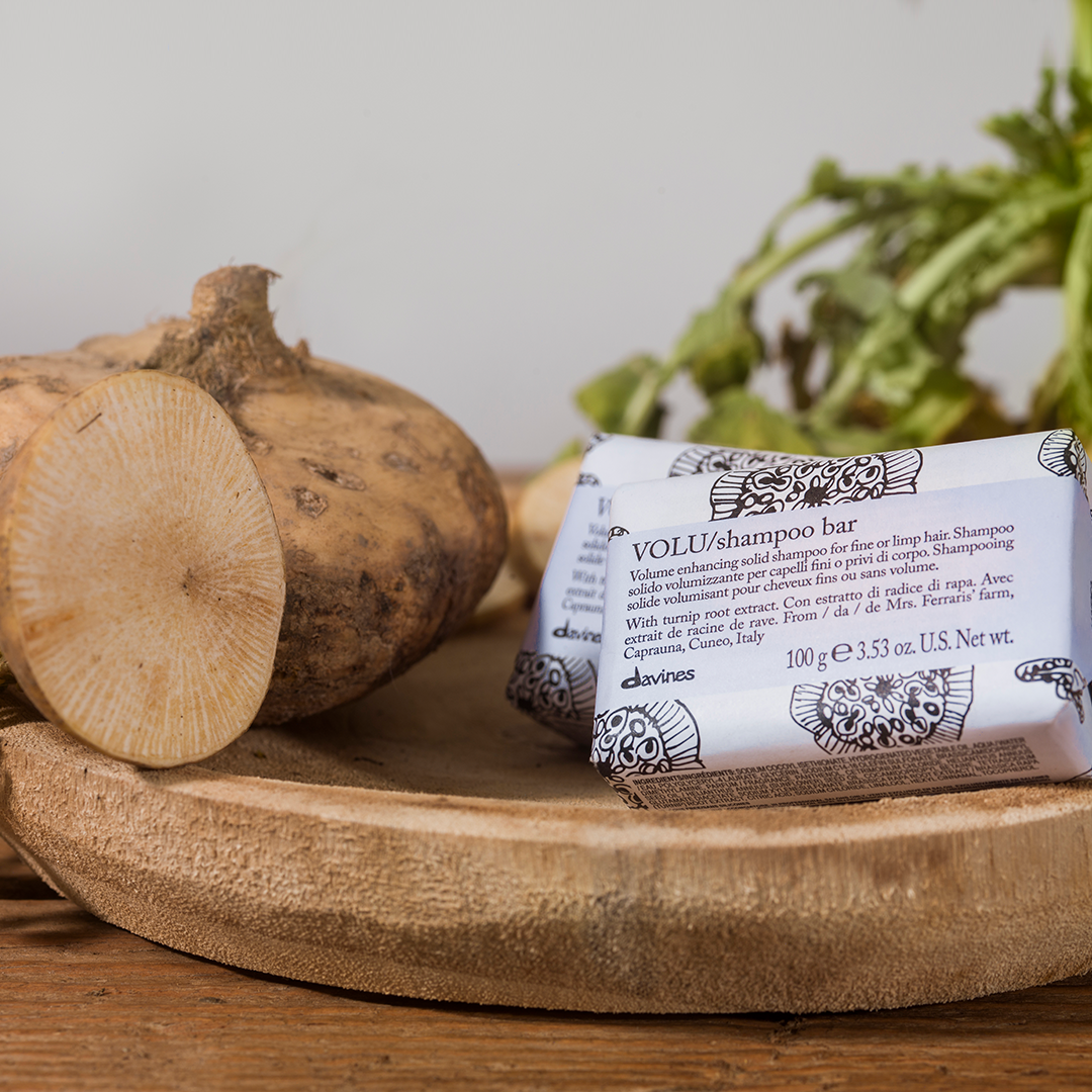 VOLU Shampoo Bar Volumeversterkende, compacte shampoo-bar voor fijn en futloos haar. Davines