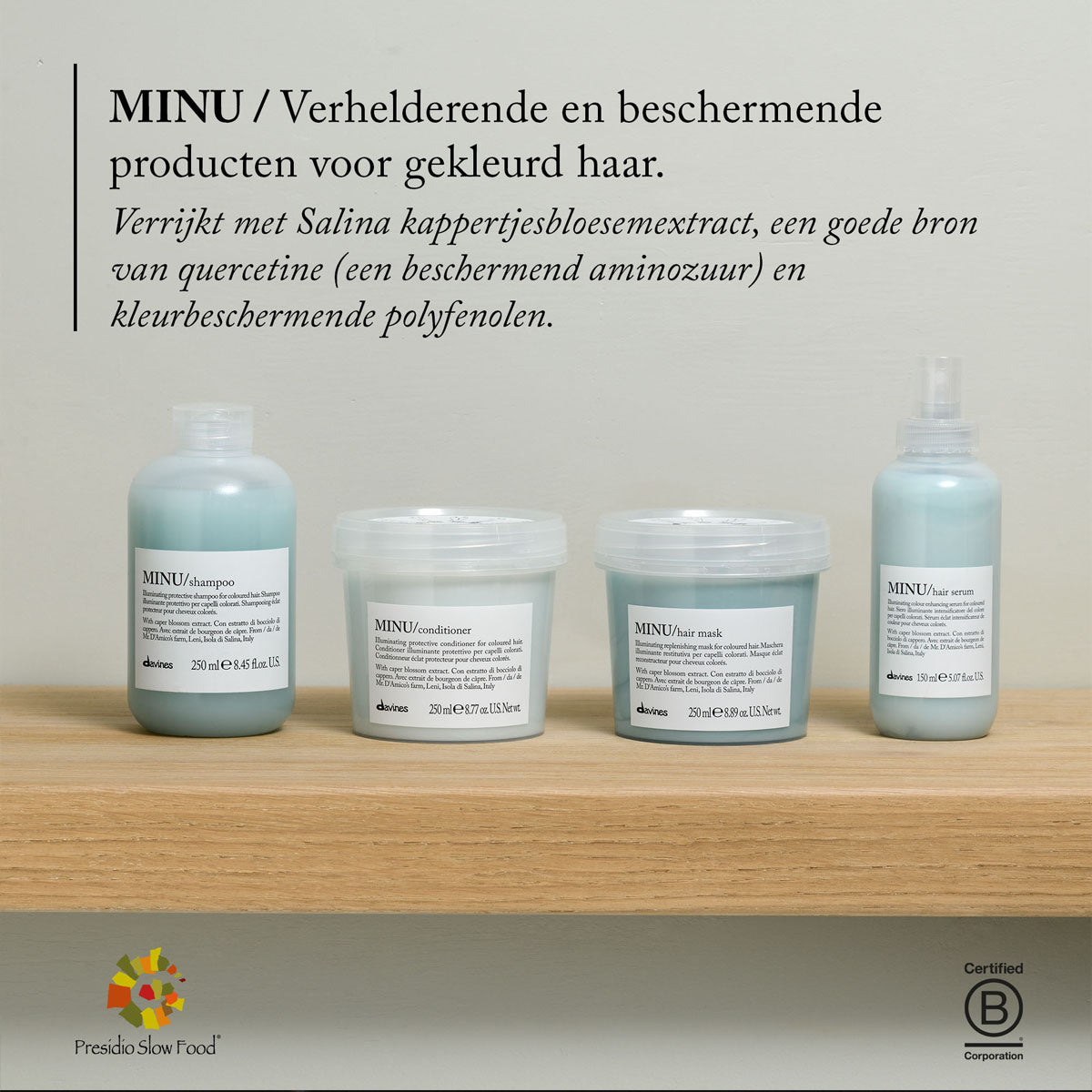 Davines Nederland MINU Shampoo - Verhelderende en beschermende shampoo voor gekleurd haar.