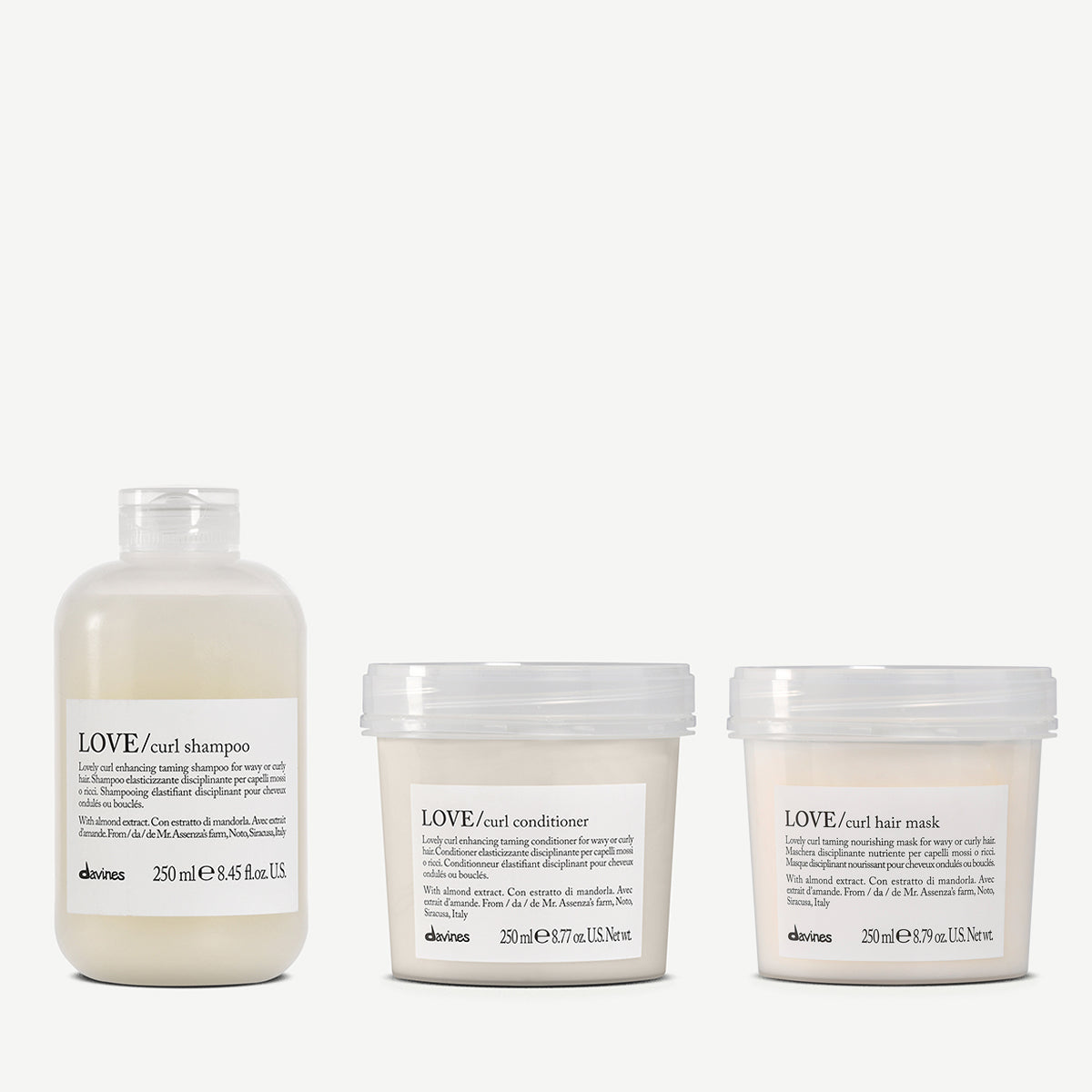LOVE Curl verzorgingsset 1  3 pz.Davines