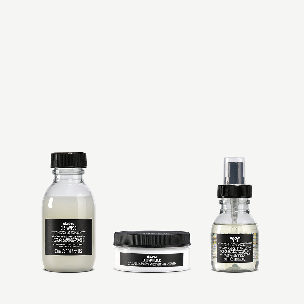 OI Shampoo, Conditioner en Oil travel set 1  4 pz.Davines