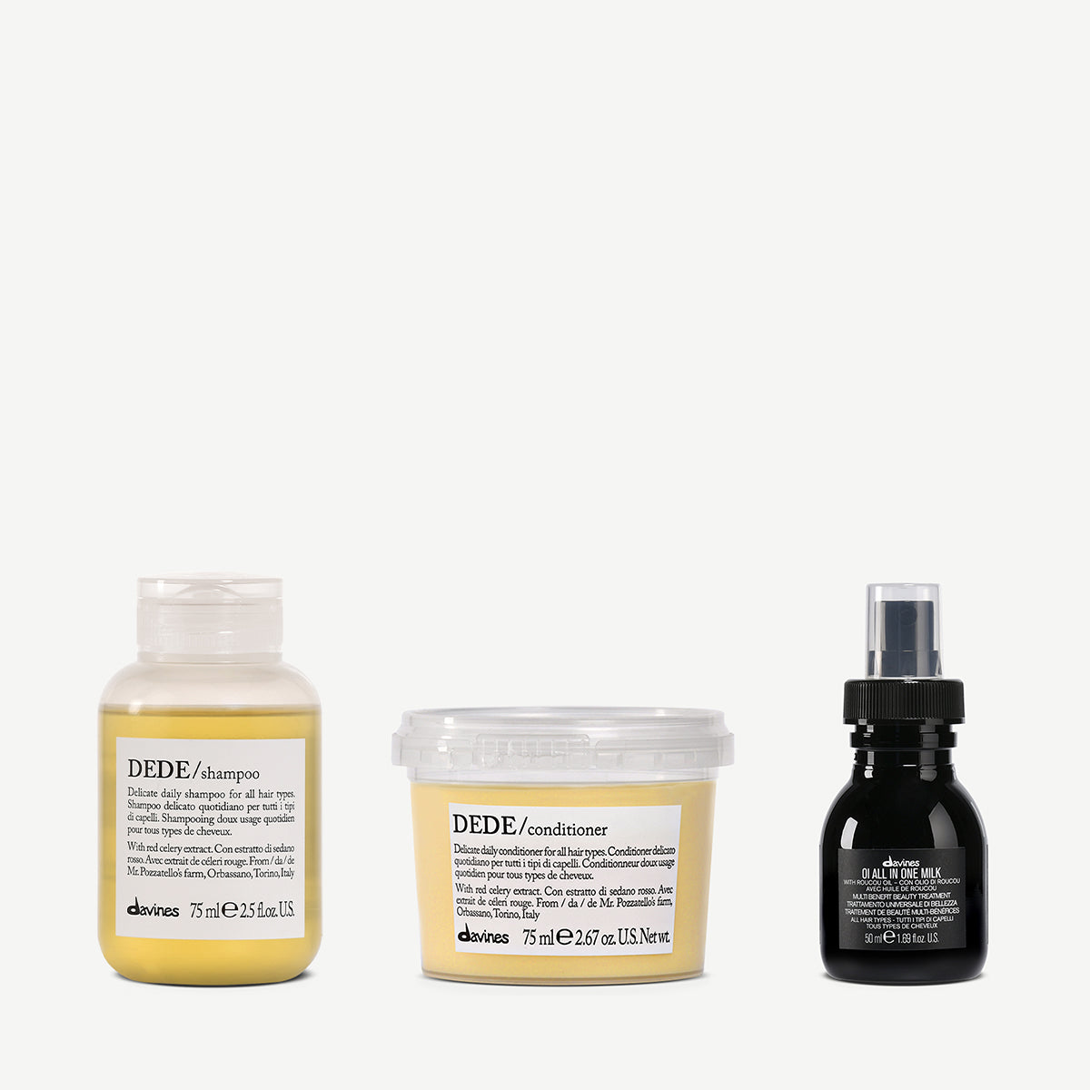 DEDE & OI travel set 1  3 pz.Davines