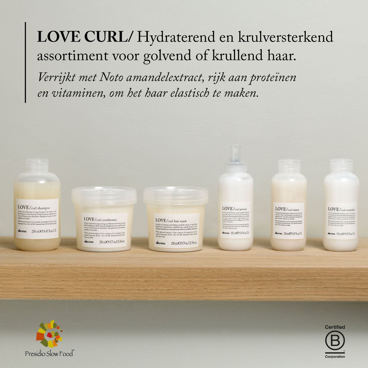 Translation missing: nl.products.general.vendor: ESSENTIAL HAIRCARE LOVE CURL Shampoo  Krulversterkende en temmende shampoo voor krullend of golvend haar.  -100x.jpg?v=1727440667