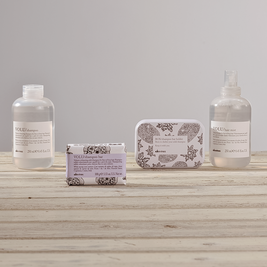 VOLU Shampoo Bar Volumeversterkende, compacte shampoo-bar voor fijn en futloos haar. Davines