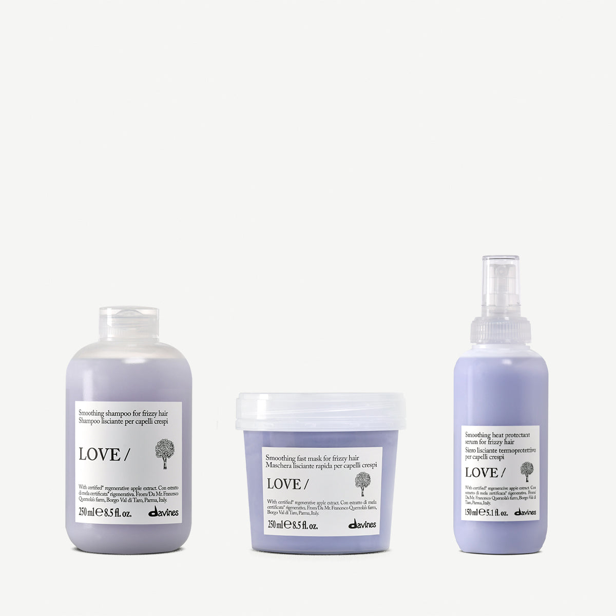 LOVE Smoothing set voor medium tot dik haar 1  Davines
