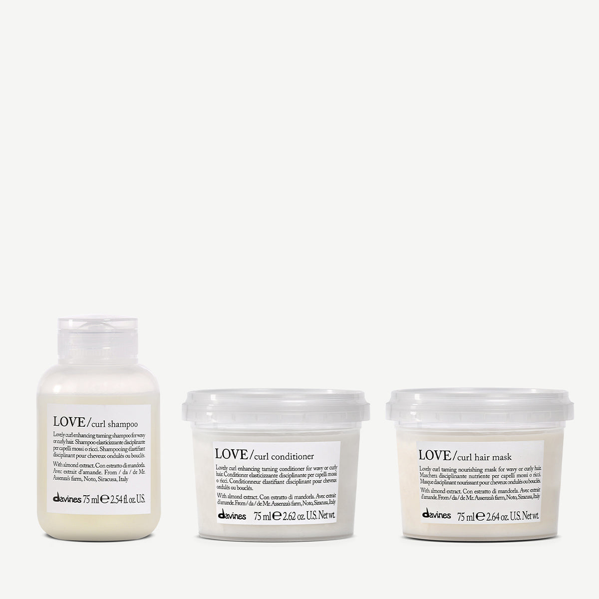 LOVE Curl verzorging trio reisset 1  Davines
